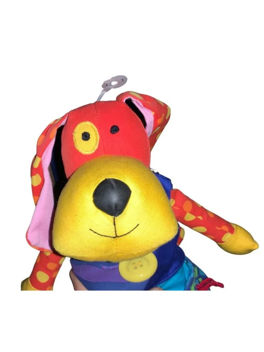 Plush Puppy Dog Zip Button Snap Tie Buckle Learning Educational Plush Toy